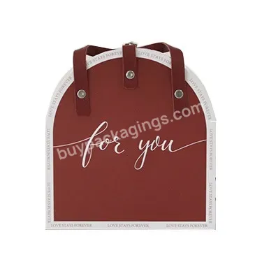 Zeecan Custom Gift Box With Logo Wedding Sweet Favour Giveaway Box With Handle Leather Gift Packaging - Buy Wedding Sweet Box,Wedding Favour Box,Box With Handle.