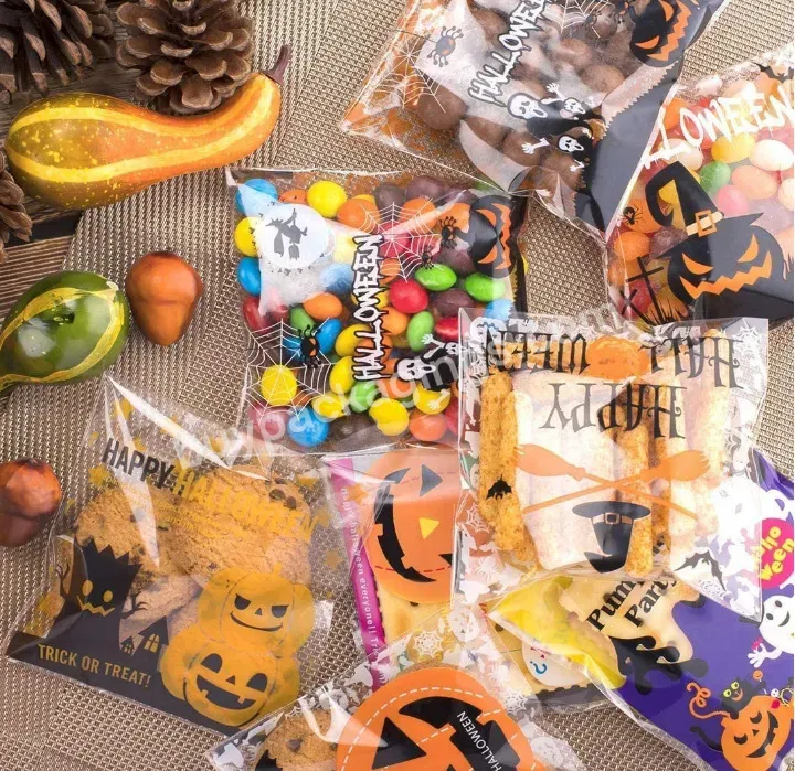 100 Pieces Halloween Candy Bags Cookie Treat Bags Cellophane Gift Bags For Halloween Party Supplies Candy Snack Packing - Buy Halloween Candy Bags,Halloween Party Supplies Candy Snack Packing,Halloween Cookie Bags.