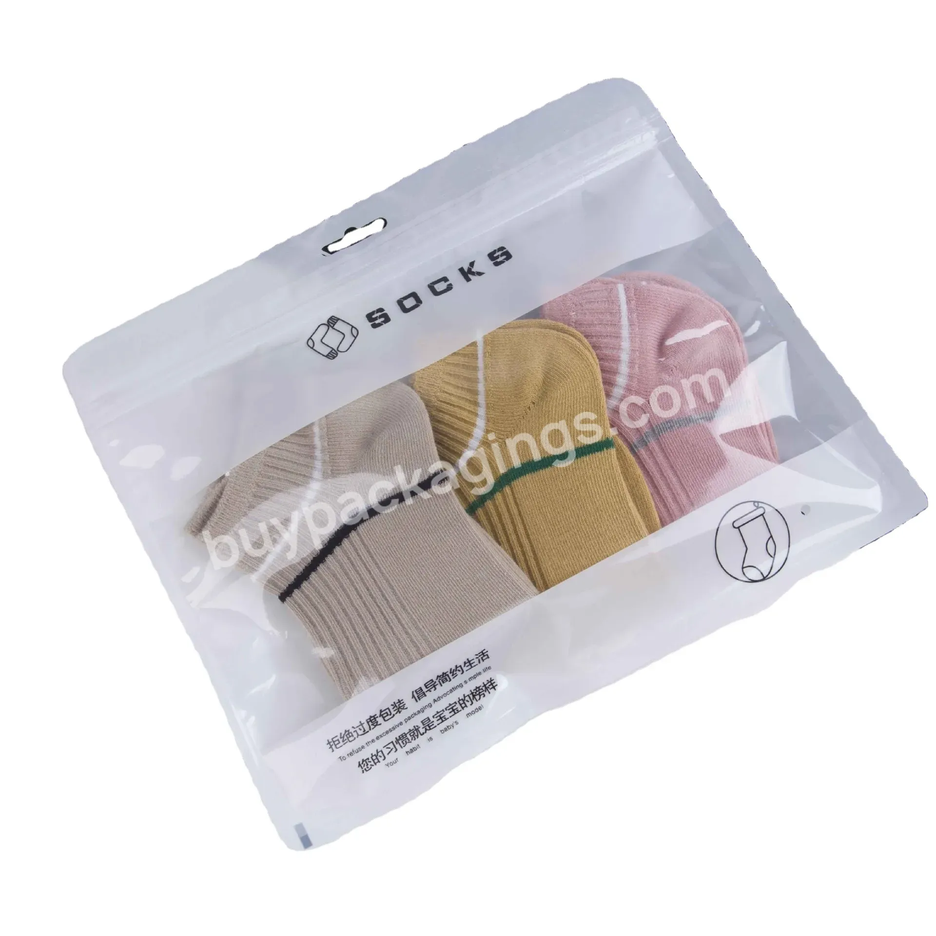100pcs/bag New Transparent Frosted Socks Packaged Goods Multiple Packaging Plastic Bone Sealing Tape - Buy Sock Wash Bag,Socks Packaging Bags,Socks Shopping Bags.