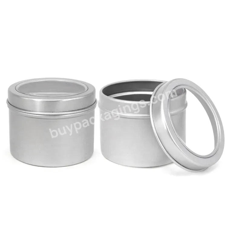 120g Empty Tin Can Jars Aluminum Metal Tins Empty Blank Coffee Tin Cans With Pet Window Lid - Buy Empty Tin Cans,Blank Tin Can,Coffee Tin Can.