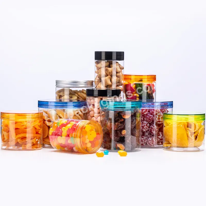 500ml Wide Mouth Transparent Food Grade Pet Plastic Jar With Screw Top Lid For Cookie Candy Cosmetic Skin Care Toys - Buy Manufacturer Pet Clear Empty Plastic Cosmetic Jars Food Container With Aluminum/plastic Lids,Wholesale Clear Empty 8 Oz 16 Oz 27