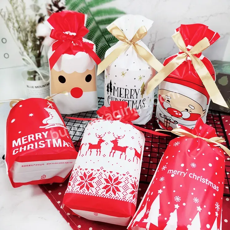 50pcs Christmas Snowflake Shortcake Drawstring Bag Chocolate Baked Biscuits Candy Gift Packaging Bag - Buy Gift Bags Plastic Custom Logo,Draw String Plastic Bags,Shopping Plastic Bags For Boutique.