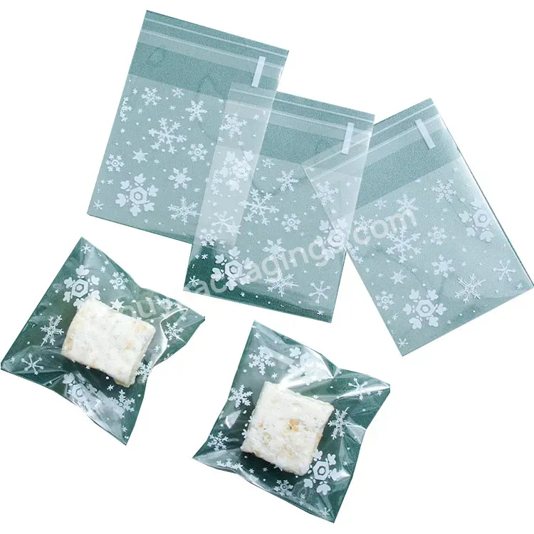 97-102pcs/pack White Snowflake Food Grade Self-adhesive Plastic Bags Cookies Candy Chocolate Packing Bags - Buy Food-grade Plastic Packaging Bags,Biscuit Wrapper,White Snowflake Self-adhesive Bag.