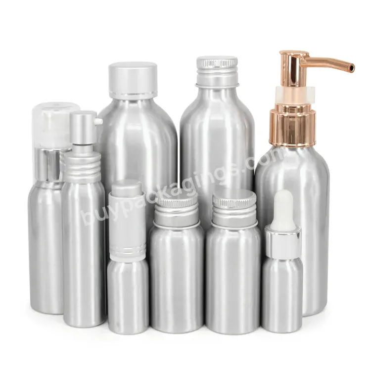 Aluminum Spray Lotion Pump Bottle Cosmetic Oil Bottle Cosmetic Serum Bottle - Buy Biodegradable Cosmetic Bottles,Cosmetic Oil Bottle,Cosmetic Serum Bottle.