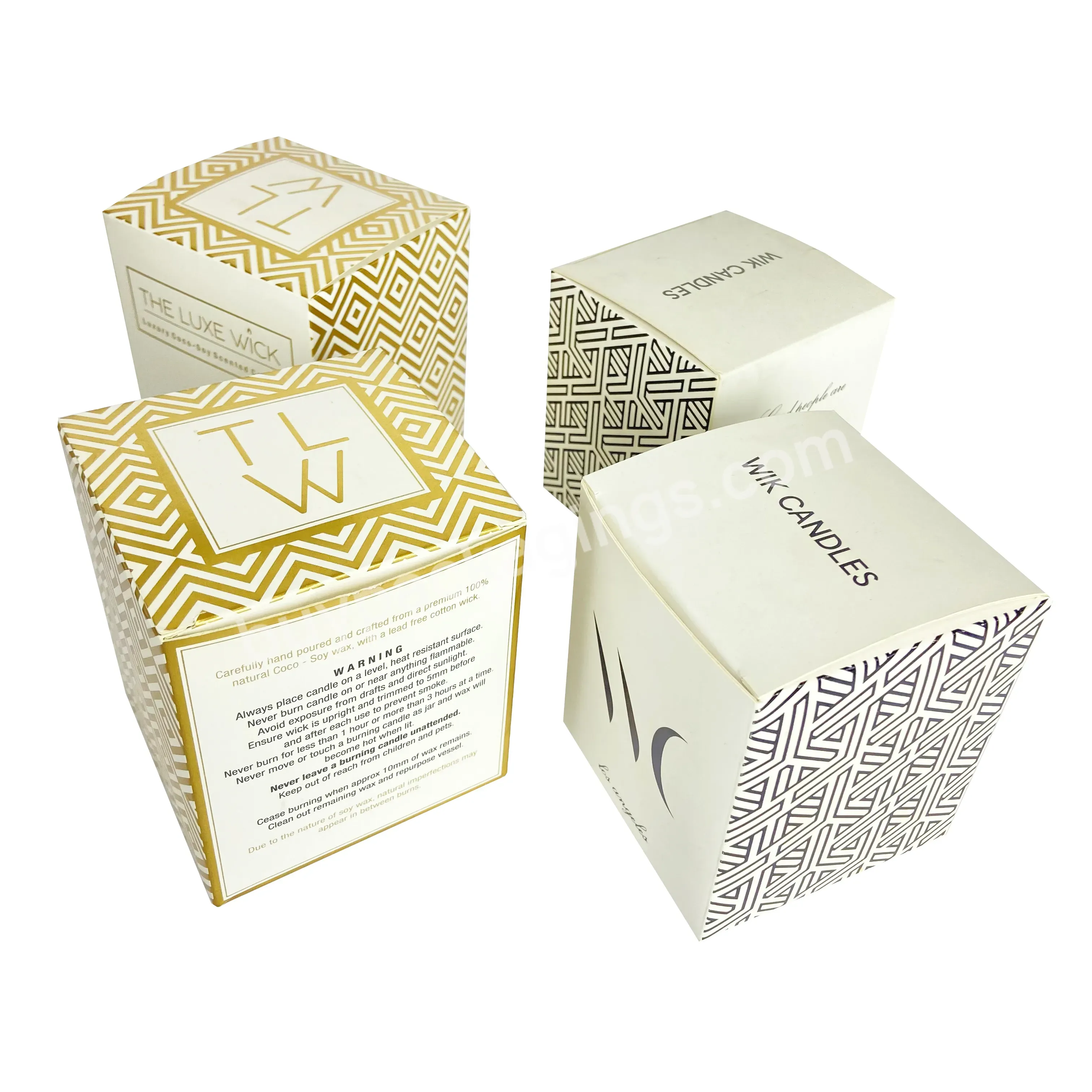Beautiful Flower Pattern Gift Paper Boxes Custom Luxury Logo For Orange Candles