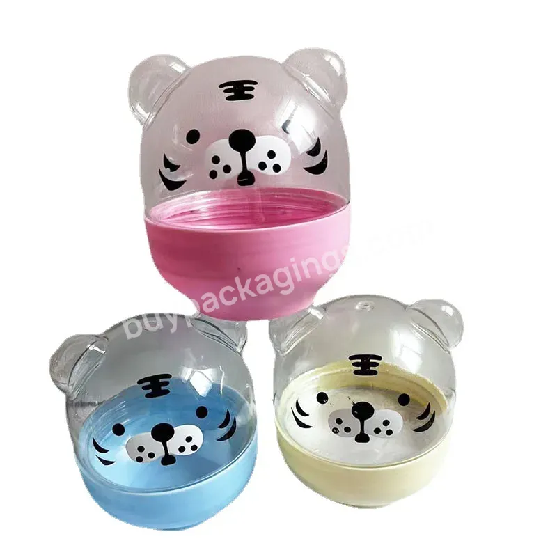 Cartoon Animal Design Two Way Screw Lid With Tiger Pet Plastic Jar Candy Packaging Box Kitchen Food Storage Bottles & Jars - Buy Oem Odm Wholesale Clear Empty 30/35/38/45g 50g Food Grade Plastic Spice Jar Manufacturer Of Cookie Glass Jars With Tiger