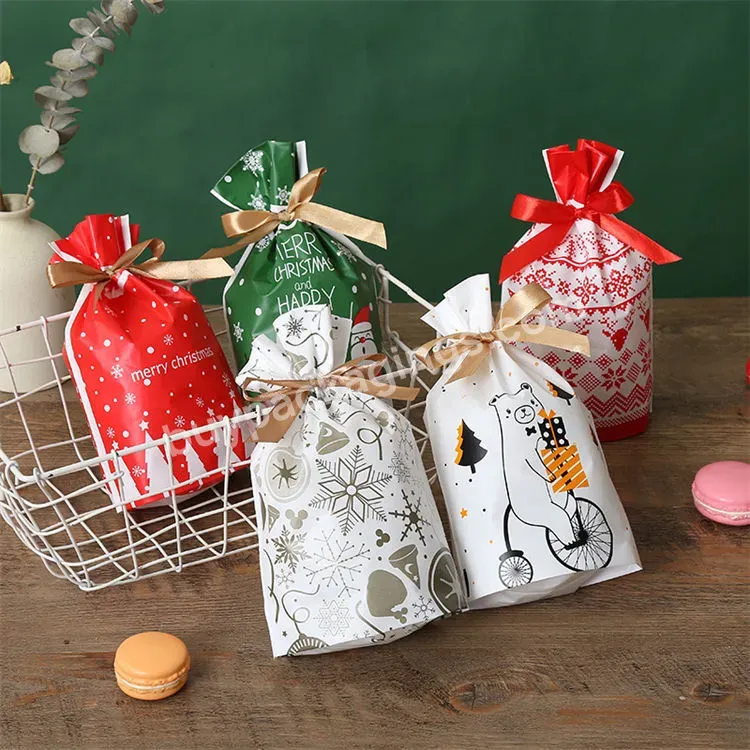 Christmas Baking Bags Candy Cookie Cookie Trinket Sample Gift Eva Self Adhesive Bag Drawstring Bag - Buy Christmas Candy Bags,Snack Ziplock Bag,Snack Drawstring Bag.