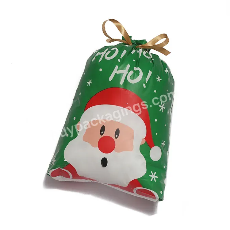 Custom Logo Printed Eva Christmas Gift Drawstring Bags Shopping Bag Customised Gift Bag - Buy Christmas Candy Bags,Snack Ziplock Bag,Creative Snack Personality Drawstring Bag.