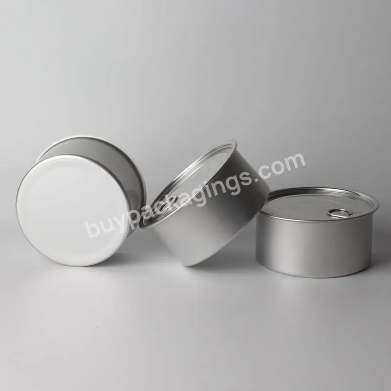 Factory Price Round 2 Piece Pressitin Metal Cans 85g 170g Empty Tin Cans For Oil Tuna Fish Wet Pet Food Canning - Buy Food Grade Stash Can Custom Printed Candy Gift Christmas Packaging Metal Tin Box Wholesale Empty Candle Round Tin Cans With Lid,170g