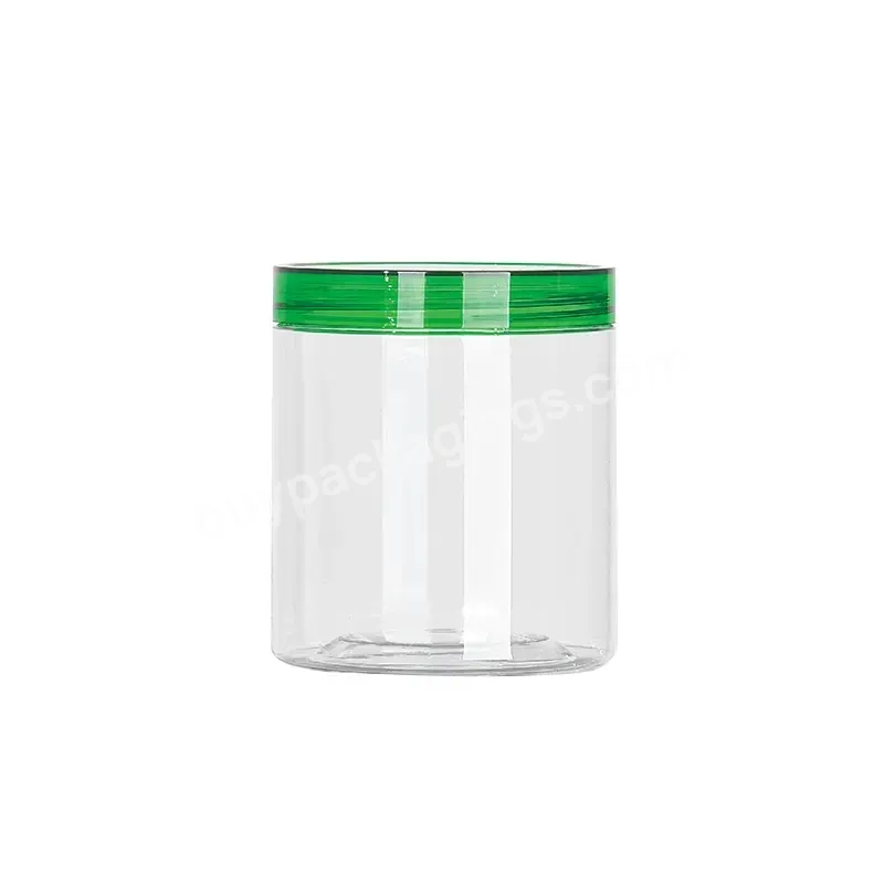 High-capacity 660ml Customized Food Grade Cookie Jars Clear Waterproof Pet Plastic Jar With Clear Crystal Screw Lid - Buy Pet Plastic Jar,Pet Plastic Jar With Clear Crystal Screw Lid,Food Grade Cookie Jars.