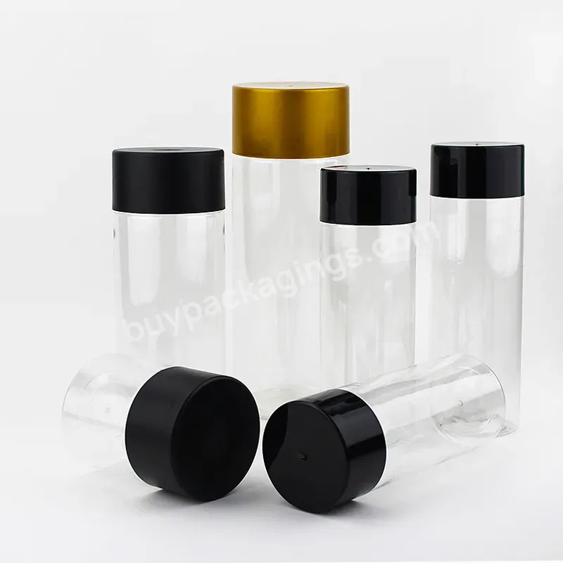Hot Stamping Process Screw Top Cover Delicate Clear Plastic Pet Jar For Packaging Storaging Snacks & Cashew Nuts - Buy Storaging Snacks & Cashew Nuts,Food Grade Plastic Screw Top Cover Foods Packing Clear Jars With Purple Lids For Keep Food Fresh,Pla