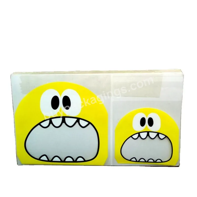 Little Monster Four-color Big Mouth Self-adhesive Biscuit Bag Gift Candy Food Packaging Bag 100pcs/ Bag Baking Cute Security Opp - Buy Open Mouth Packaging Bag,Dog Food Packaging Bag,Food Packaging Nylon Bag.