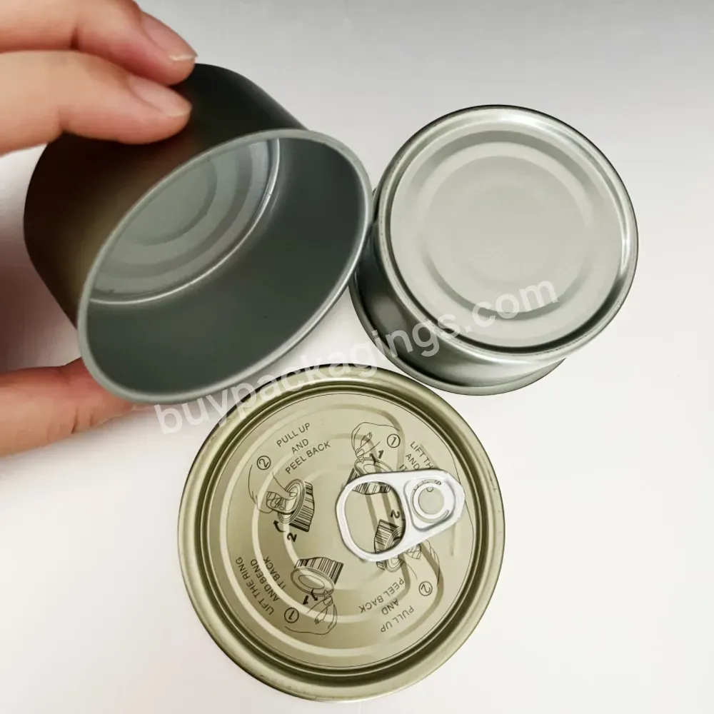 Manufacturing Metal Tin Cans 100g 200g 300g 72*58mm For Canned Peach Sweet Corn Sardine Fish Tuna Beef Sauce Shrimp Mushroom - Buy Empty Sardine Cans,Tin Cans For Food Canning For Balm Cosmetic Tuna Fish Sauce Ketchup Meat Fish Beans,Metal Tins Metal