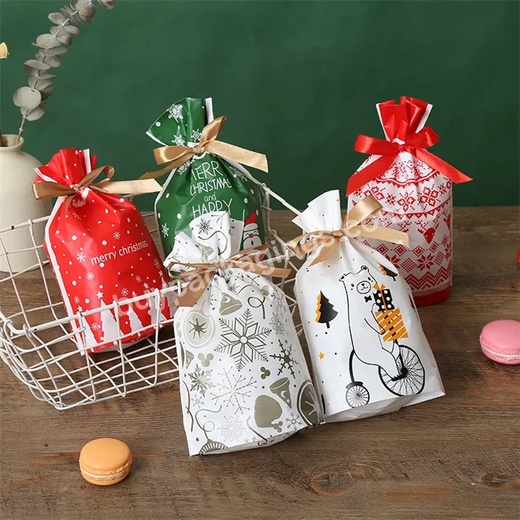 New Hot Sale Christmas Halloween Decorations Cartoon Gift Bags Apple Snack Candy Bags Drawstring Bags - Buy Christmas Candy Bags,Snack Ziplock Bag,Snack Drawstring Bag.