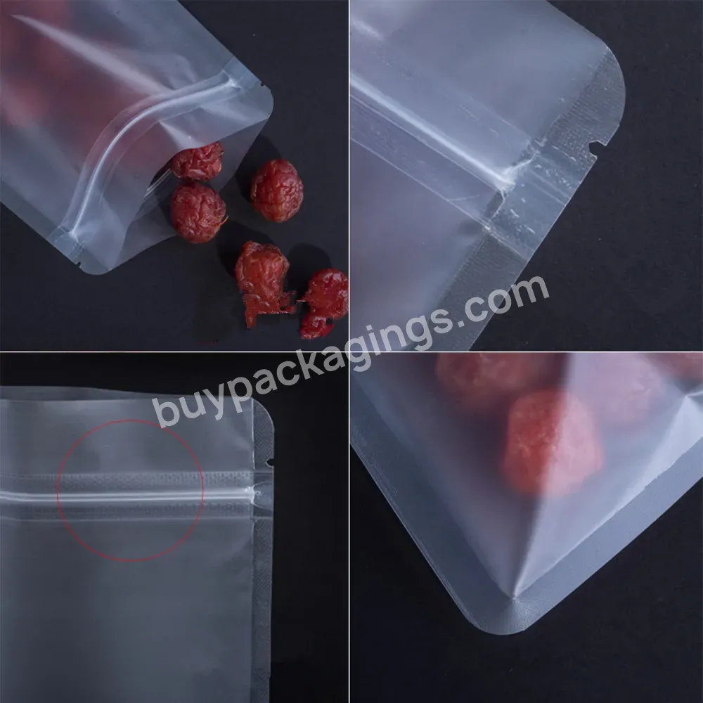 Notch Reusable Notch Bag Long Term Food Candy Tea Packaging Pouches 100pcs Frosted Zip Lock Automatic Plastic Pe Heat Seal T/t - Buy Food Candy Tea Packaging Pouches,Zip Lock Automatic Plastic,Frosted Zip Lock Bags.