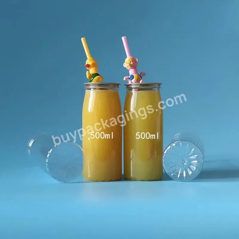 Oem Plastic Cans With Logo Low Price High Quality Transparent Plastic Can Soda Drinking Bottle With Aluminum Customized Pet Cans - Buy 330ml 500ml Bulk Clear Custom Transparent Juice Coffee Beverage Soda Soft Energy Drink Empty Pet Plastic Can,Factor