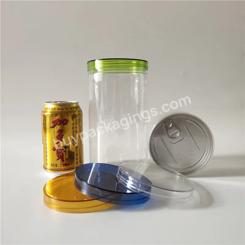 Pet Clear Empty 400ml Round Plastic Food Jar For Cookie With Screw Top Plastic Or Silver/gold/rose Gold Cover Eoe Lid - Buy Wholesale Transparent Pet Plastic Sealable Can For Beverage,125 Ml Plastic Cream Hermetic Jar With Metal Screw Cap,Wholesale C