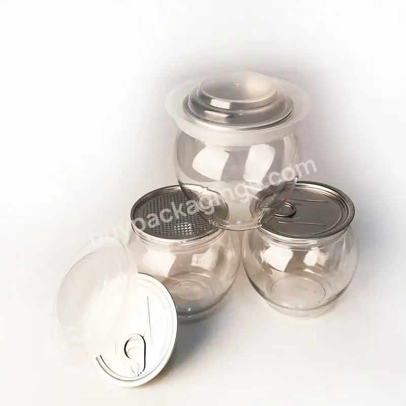 Plastic Jars Manufacturers Wholesale Pet Plastic Tube Jars 29g 250ml 500ml 600ml 8 Oz 16 Ounce Plastic Concentrate Jar With Lids - Buy High Cover Jar With Screw Golden Lids Food Plastic Container For Almond & Biscotto Packing,Wholesale Empty Clear Fo