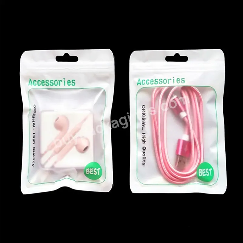 Pp Bag Mobile Phone Usb Cable Hanging Hole Packaging Bag Frosted Plastic Zipper Retail Packaging Polyethylene 100pcs/bag Opp 15c - Buy Mobile Phone Case Packing Pe Bag Custom,Three Side Seal Plastic Cellphone Packaging Zip Lock Pe Bag,Smart Electroni