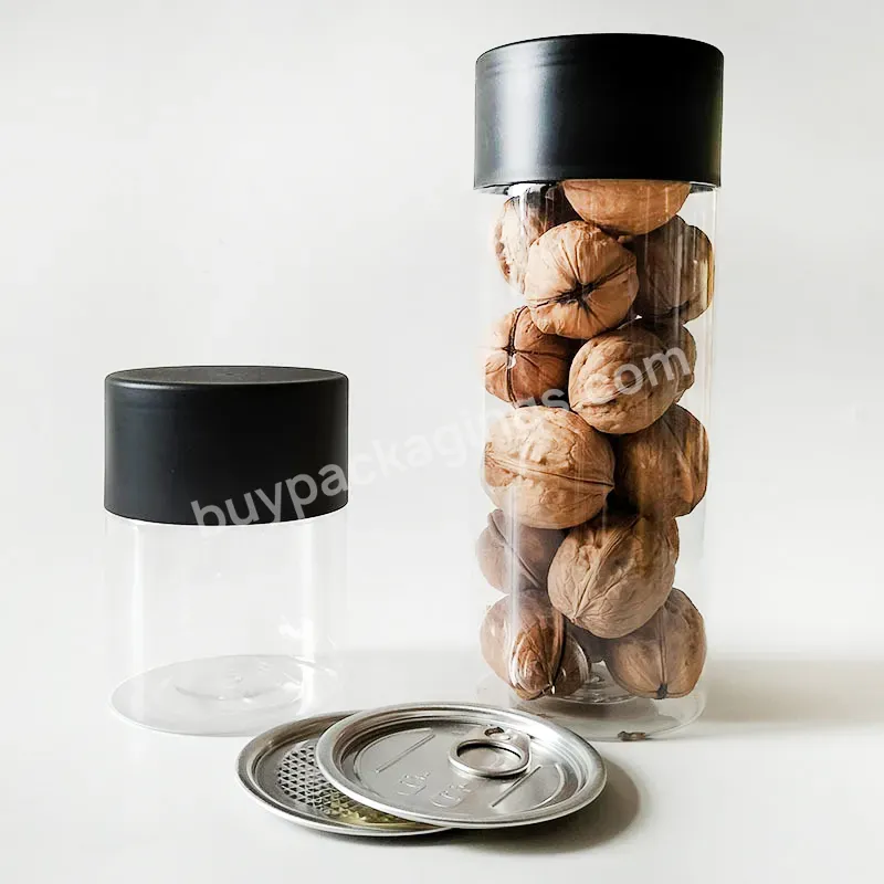 Straight Round Plastic Jars With Lids For Candy Gift Snack Food Popcorn Peanut Butter Spread Creamy Chocolate - Buy Straight Round Plastic Jars With Lids,Candy Gift Snack Food Plastic Jars,Plastic Jars With Lids For Candy.