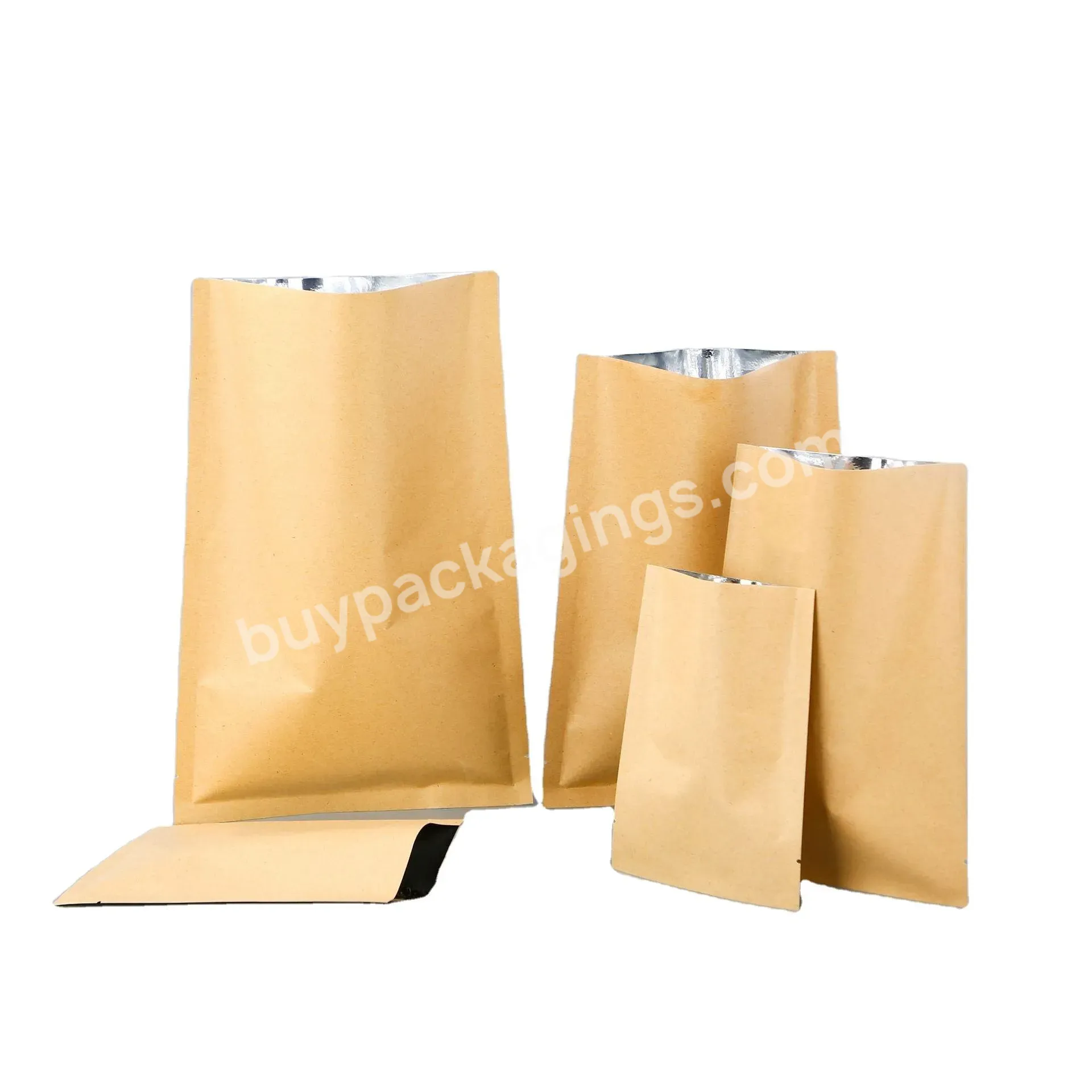 Three-side Sealing Fresh-keeping Aluminum-plated Paper Bag Plastic Ziplock Bag Thick Kraft Paper Packaging Bag - Buy Bitumen Kraft Paper Bag,Plastic Saree Bags,Brown Kraft Paper Bags.