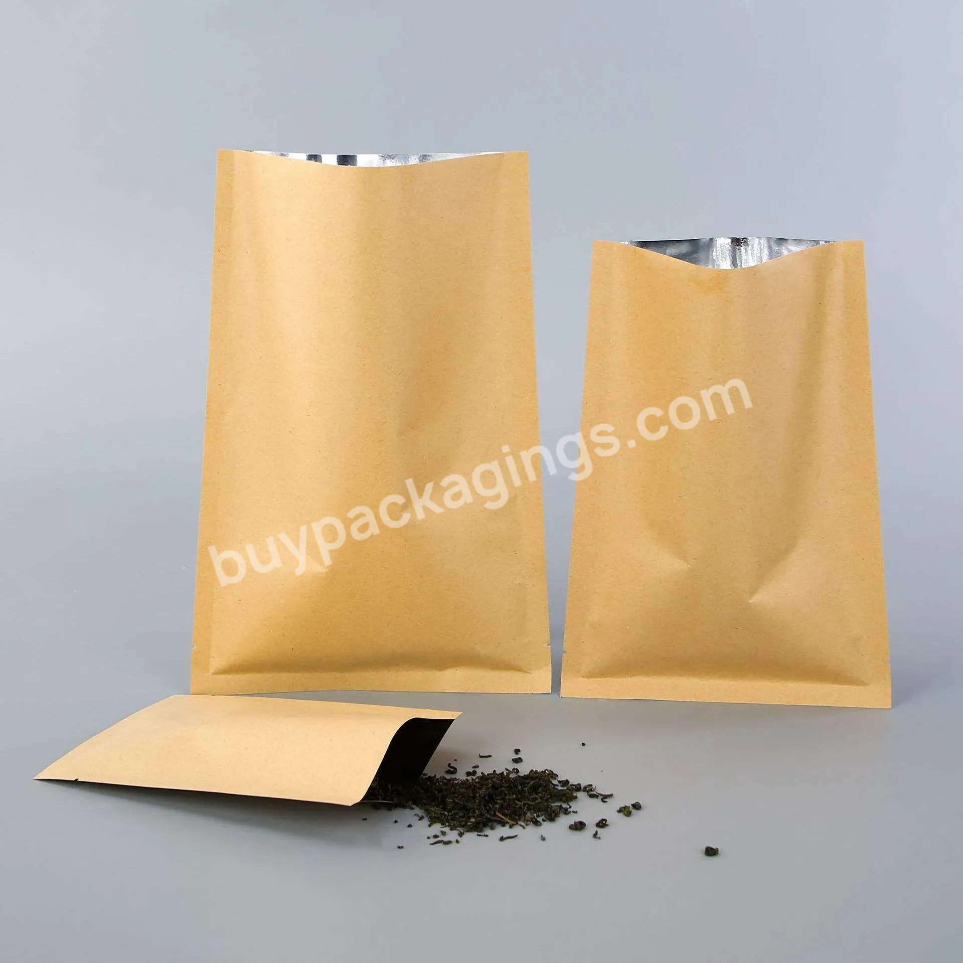 Three-side Sealing Fresh-keeping Aluminum-plated Paper Bag Plastic Ziplock Bag Thick Kraft Paper Packaging Bag - Buy Bitumen Kraft Paper Bag,Plastic Saree Bags,Brown Kraft Paper Bags.