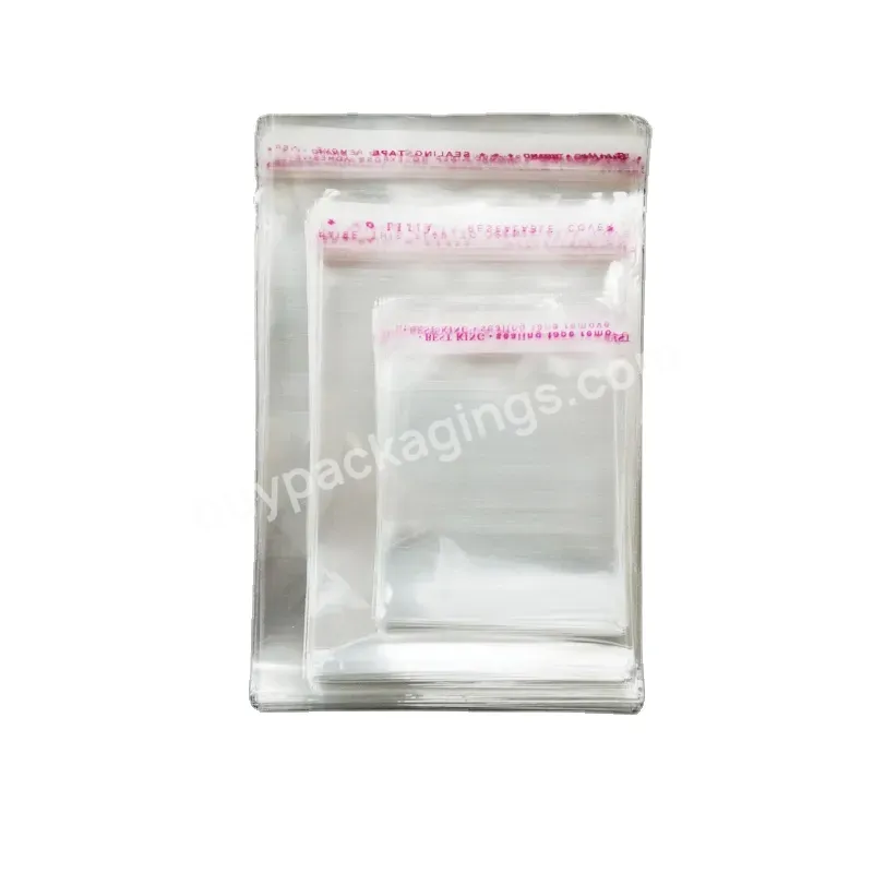 Transparent Plastic Bag Self-adhesive Plastic Garment Opp With Seal Gift Bag 100 Pieces Of Transparent Packaging Bag - Buy Clear Plastic Bags With Shoulder Strap,Opp Plastic Packing Bags,Sugar Packaging Bag.