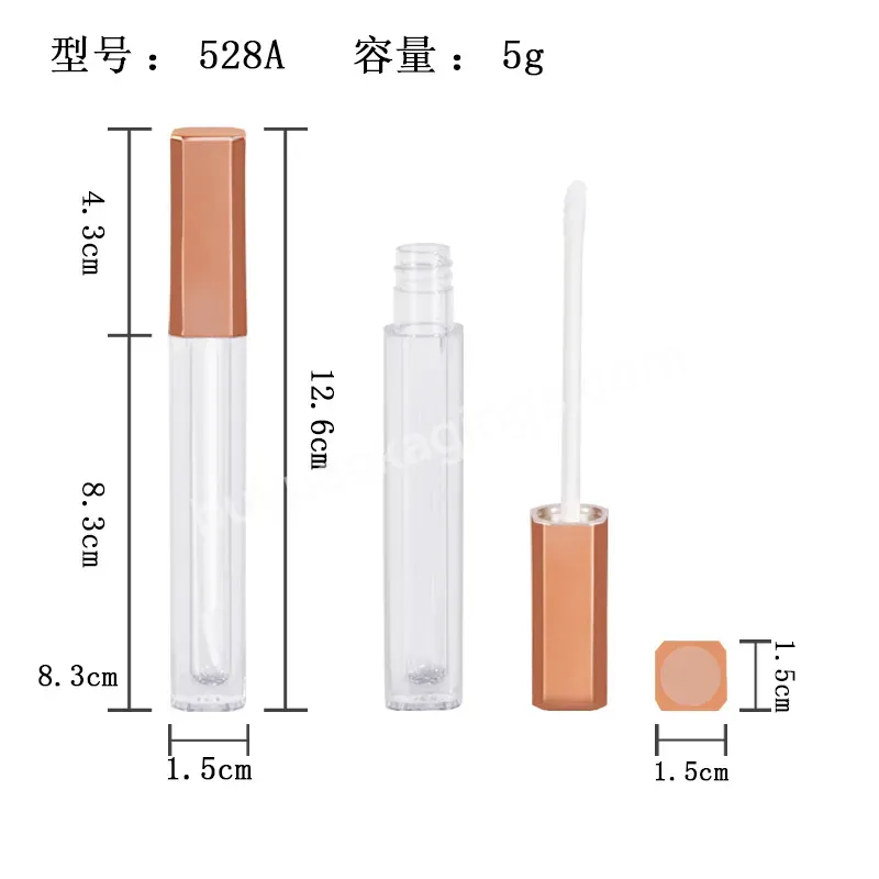 Wholesale 5ml Empty Refillable Clear Round Square Plastic Tubes With Brush For Lip Gloss Lip Balm Liquid Lipstick Packaging - Buy Hot Selling Cosmetic Lip Gloss Tube Label In Bulk Empty Liquid Lipstick Container Tube Packaging,Led Luxury Plastic Empt