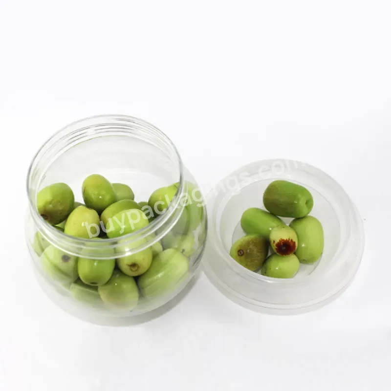 Wholesale Clear Empty Custom 50g 250ml 350ml 8 Oz 16 Oz Pet Plastic Food Jar Nut Snack Cookie Packaging Plastic Jars With Lids - Buy 700ml High Cover Jar With Screw Golden Lids Food Plastic Container For Almond & Biscotto Packing,Wholesale Food Grade