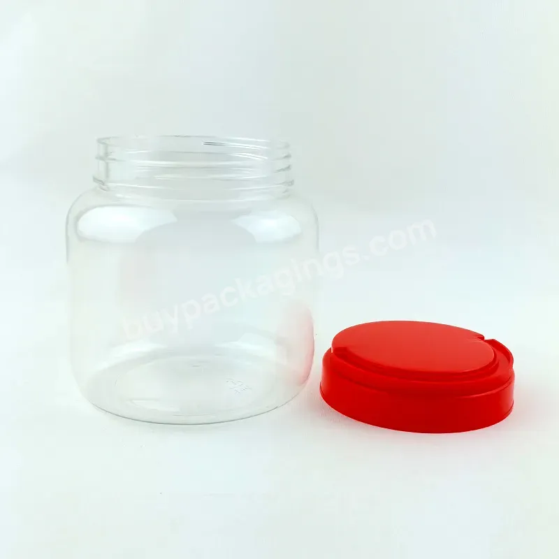 Wholesale Custom 100ml 200ml 300ml 500ml Pet Transparent Material Jar For Dry Food Peanut Butter Honey And Jam Storage