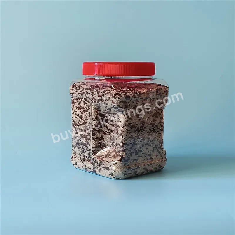 Wide Mouth Food Grade Pet Plastic Jars Square Peanut Packaging Storage Container Candy Jar - Buy Wide Mouth Pet Plastic Square Jars,Square Storage Container Candy Jar,Food Grade Pet Square Plastic Jars.