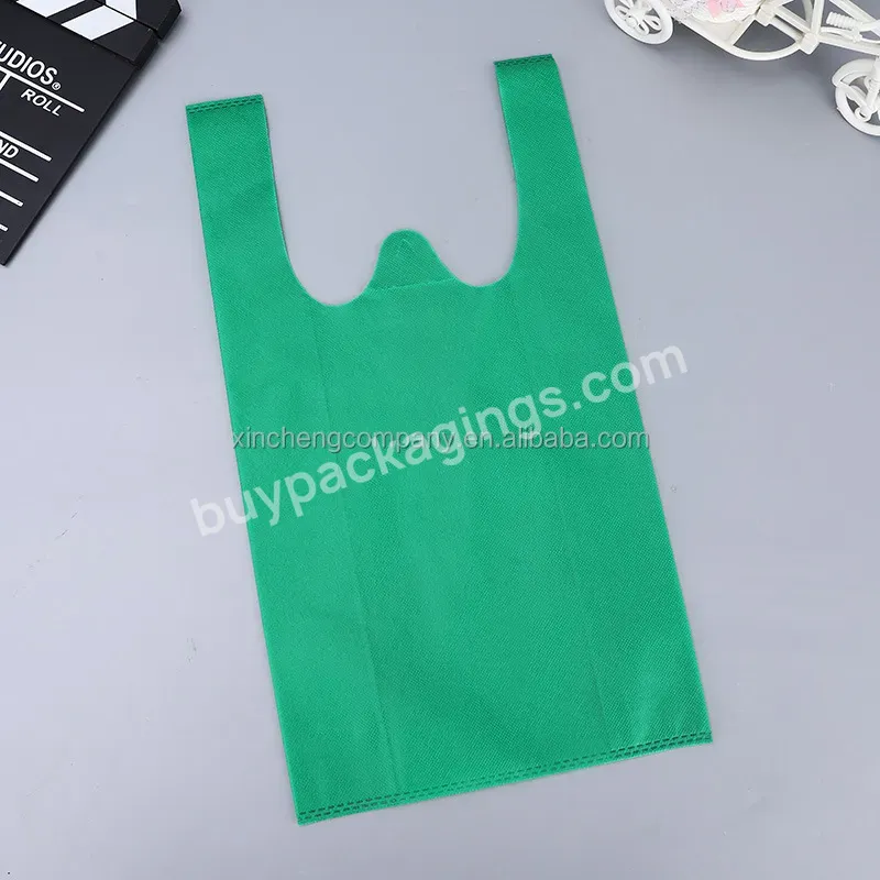 Custom Logo Eco Friendly Reusable Polypropylene Pp Grocery T-shirt Non-woven Vest Carrier Shopping Bag - Buy Non Woven Bag,Non Woven Shopping Bag,Promotional Pp Non Woven T-shirt Bags.