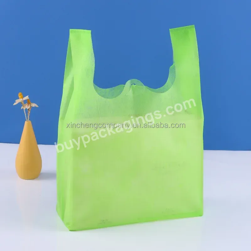 Custom Non-woven Fabric Shopping Vest Tote Bags Wholesale Non-woven Fabric Shopping Bag