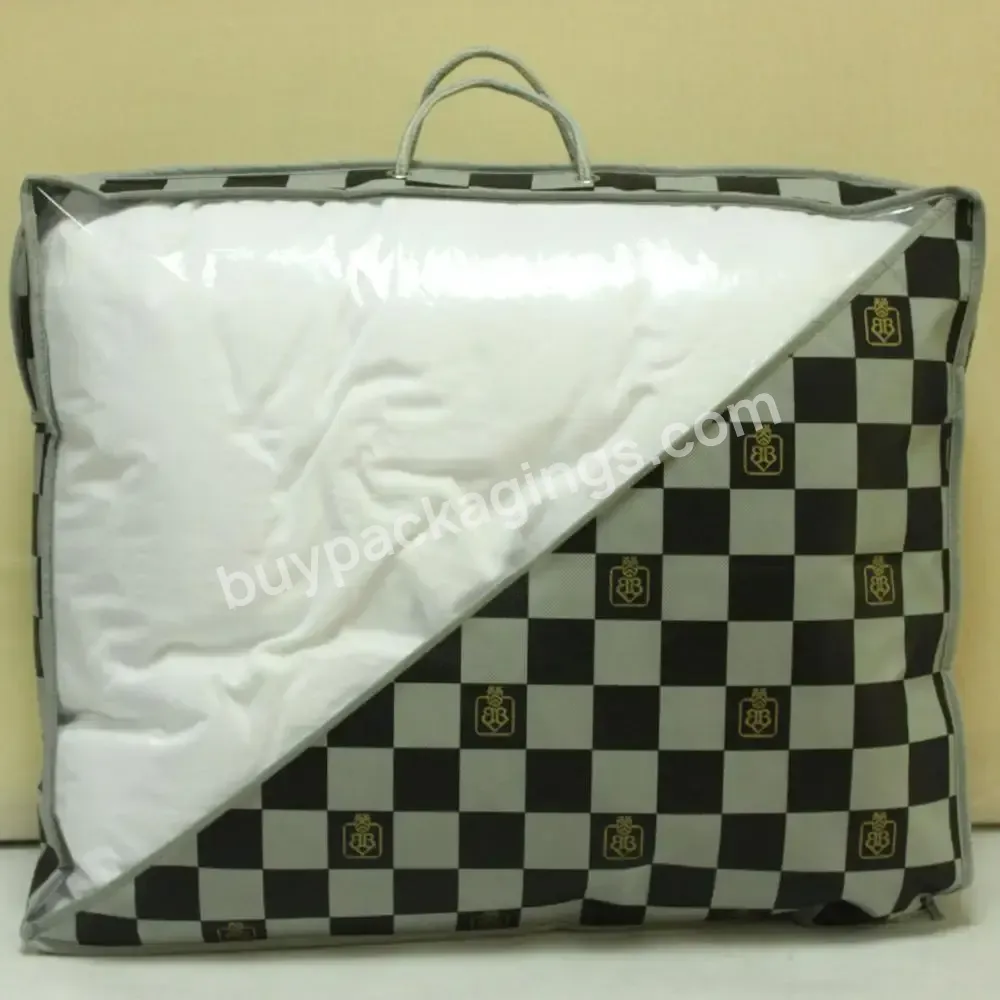 Texpack Wholesale Oem Clear Pvc Non Woven Stand Up Storage Zipper Bag For Comforter Quilt - Buy Non Woven Comforter Storage Bag,Non Woven Storage Zipper Bag For Comforter,Stand Up Zipper Bag For Quilt.
