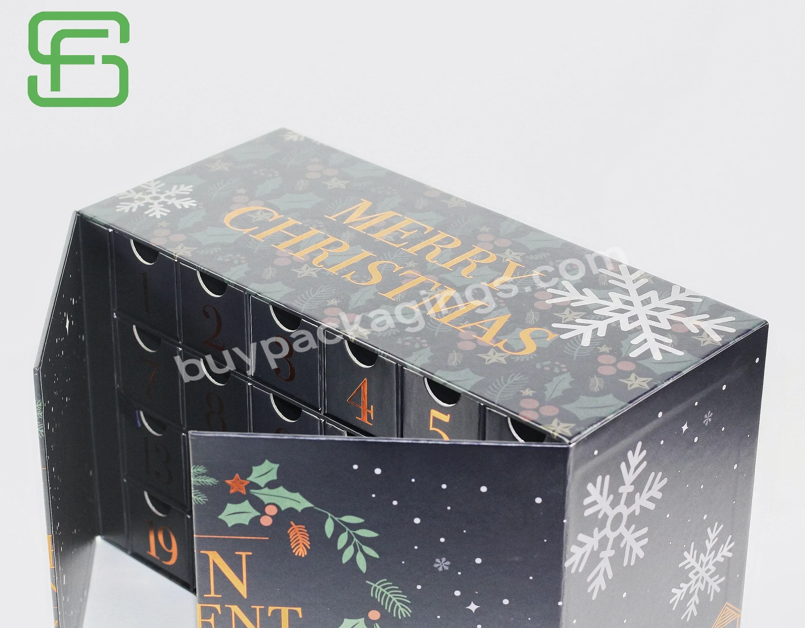 Double Door Advent Calendar Christmas Valentines Day Printed Gin Gift Boxes - Buy Gift Boxes Wholesale,Advent Calendar Boxes,Valentines Gift Box.