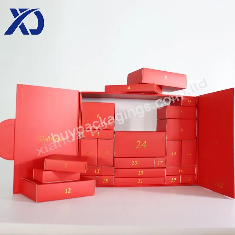 Factory Price Cardboard Hot Selling In Europe Cosmetic Luxury Christmas Advent Calendar Gift Box Packaging - Buy Christmas Advent Calendar Gift Box Packaging,Advent Calendar Packaging Box,Price Cosmetic Packaging Box Advent Calendar.