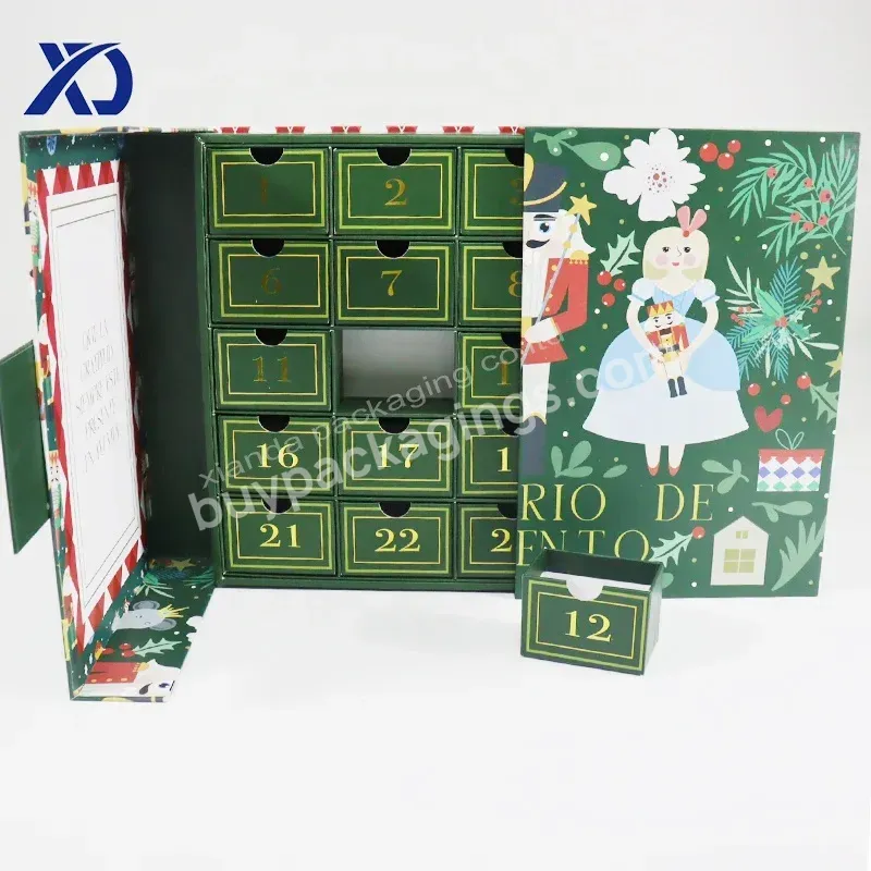 High Quality Two Open Door Reusable Advent Calendar Box With Dividers Chocolate Candy Drawer Christmas Advent Calendar Gift Box - Buy High Quality Two Open Door Reusable Advent Calendar Box With Dividers,Reusable Advent Calendar Box With Dividers Cho