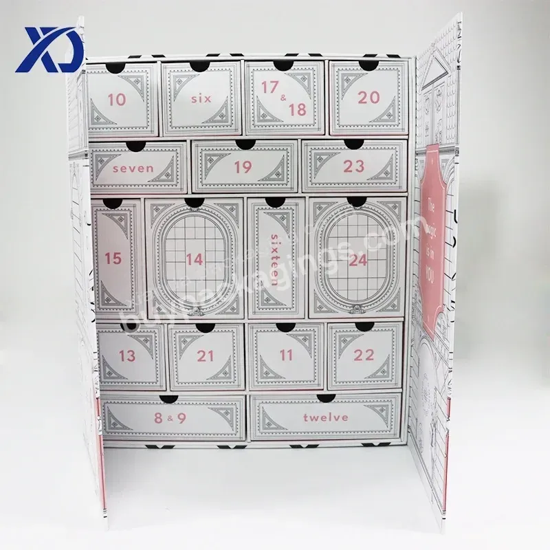Luxury Drawer Advent Calendar Box With Paper Dividers 24 Days Of Christmas Countdown Jewelry Cosmetics Christmas Calendar Box - Buy Luxury Drawer Advent Calendar Box With Paper Dividers 24 Days,Drawer Advent Calendar Box With Paper Dividers 24 Days O