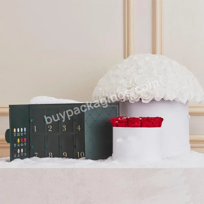 Wow! The Latest Single Mini Flower Box Packaging Packed In The Calendar Box Attract Your Eyes - Buy Flower Box Packaging,Paper Single Rose Gift Box Round Shape Mini Flower Boxes Cardboard Box Custom Logo,Guaranteed Quality Wholesale Empty Countdown A