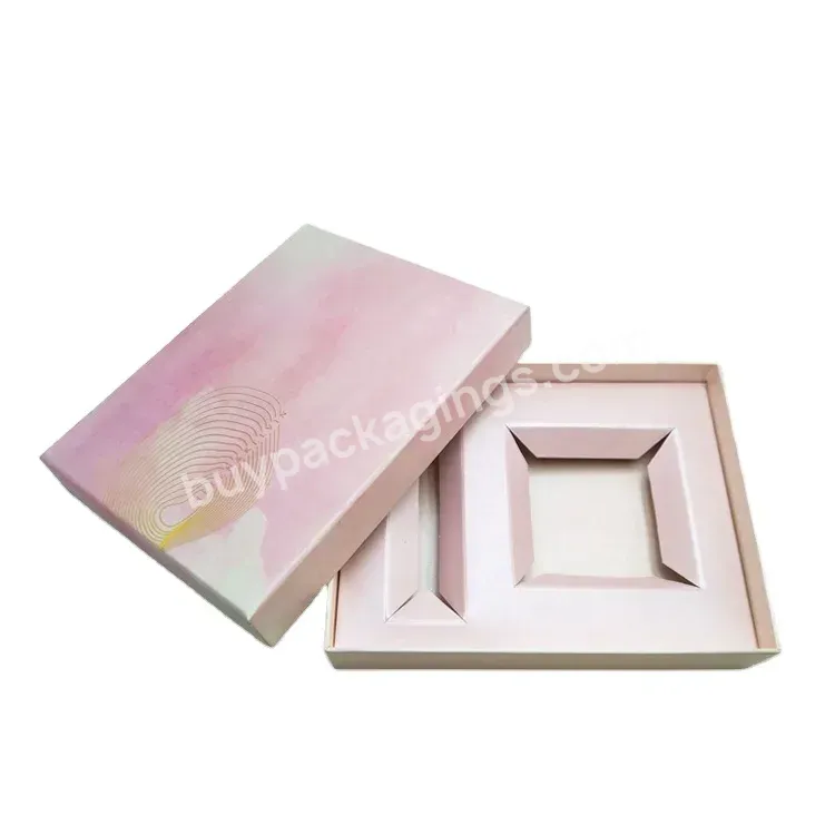 Custom Beauty Products Rigid Paper Color Lid And Base Box Print White Pink Tray Gift Box Cosmetic Packaging Box With Logo - Buy Lid And Base Box,Paper Custom Lid And Base Box Gift Boxes Packaging,Paper Boxes.