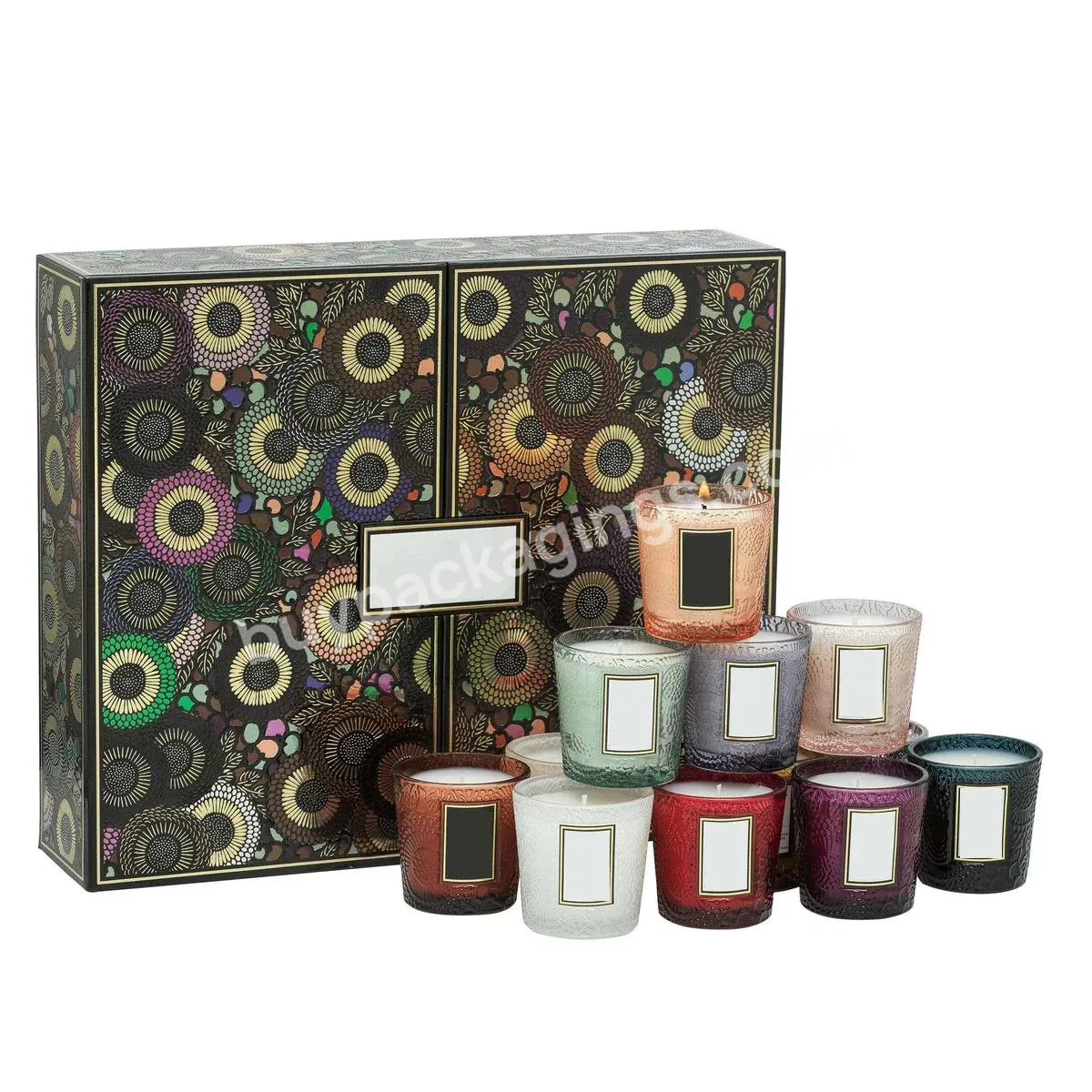Custom Logo Printed Eco Friendly Double Open Door Candle Gift Box Kraft Rigid Paper Packaging Set Box For Candle - Buy Boxes For Candles,Candle Set Gift Box,Wholesale Candle Boxes.