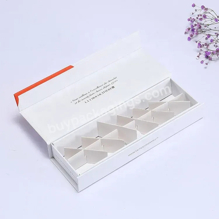 Custom Luxury Rigid Magnetic Lid Candy Chocolate Bonbon Packaging Box For Sweet Packing With Dividers - Buy Boxes For Chocolate Packing,Chocolate Candy Box Packaging Paper Gift Boxes,White Magnetic Gift Box.