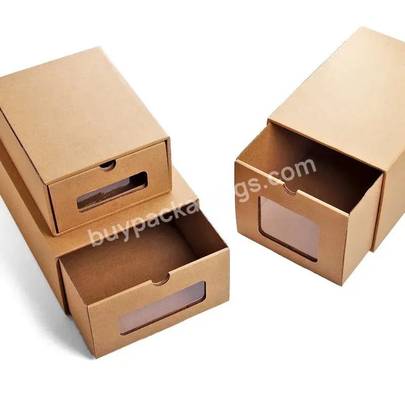 Custom Luxury Sneaker Drawer Slider Rigid Cardboard Paper Packaging Shoes Box - Buy Kraft Drawer Type Shoes Box,Paper Packaging Shoes Box,Custom Shoe Box With Logo.
