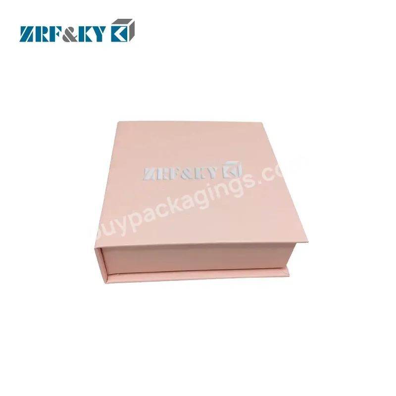 Custom Pink Color Brand Logo Printed Rigid Hard Paper Foldable Collapsible Paper Gift Packaging Box - Buy Collapsible Paper Gift Packaging Box,Custom Printed Cosmetic Paper Box,Foldable Collapsible Paper Box.