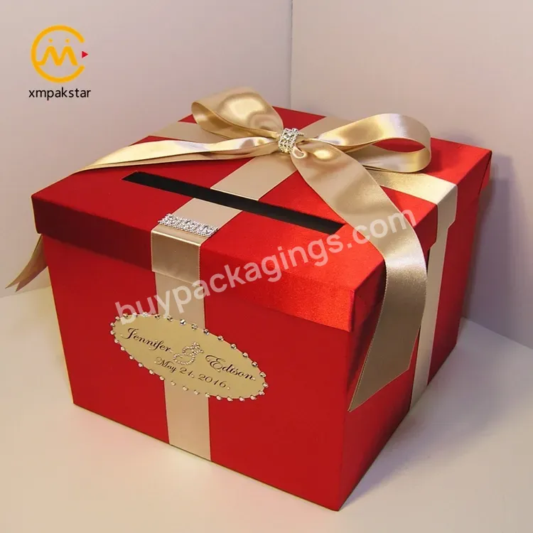 Customizable Handmade X Large Strong Craft Rigid Paper Wedding Gift Card Box - Buy Wedding Card Box,X Large Gift Box,Box For Wedding Cards.