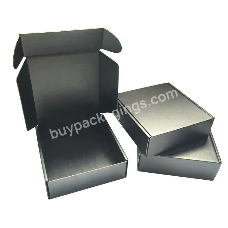 Customized Logo Custom Printing Eco Friendly Black Large Shipping Cloth Packaging Magnet Rigid Paper Box With Golden Logo - Buy Paper Box,Black Packaging Magnet Rigid Paper Box,Black Large Shipping Boxes Cloth Packing Boxes.