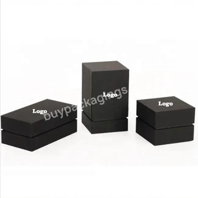 Factory Custom Logo Printed Rigid Black Paper Shoulder Perfume Bottle Gift Box Packaging For Cosmetic - Buy Box For Cosmetic,Rigid Paper Box,Perfume Bottle Box.
