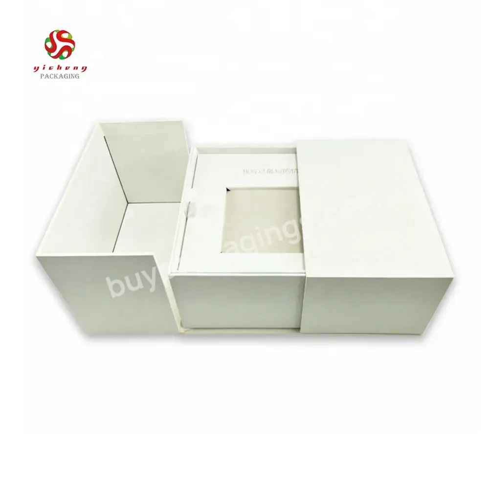 Luxury Custom Manufacturers Quickly Closed Rigid Cardboard Gift Double Door Open Packaging Storage Box With Eva Insert - Buy White Paper Box White Cardboard Cosmetic Box,Box With Foam Insert Of Double Magnetic Door Open,Double Door Coated Magnetic Gi
