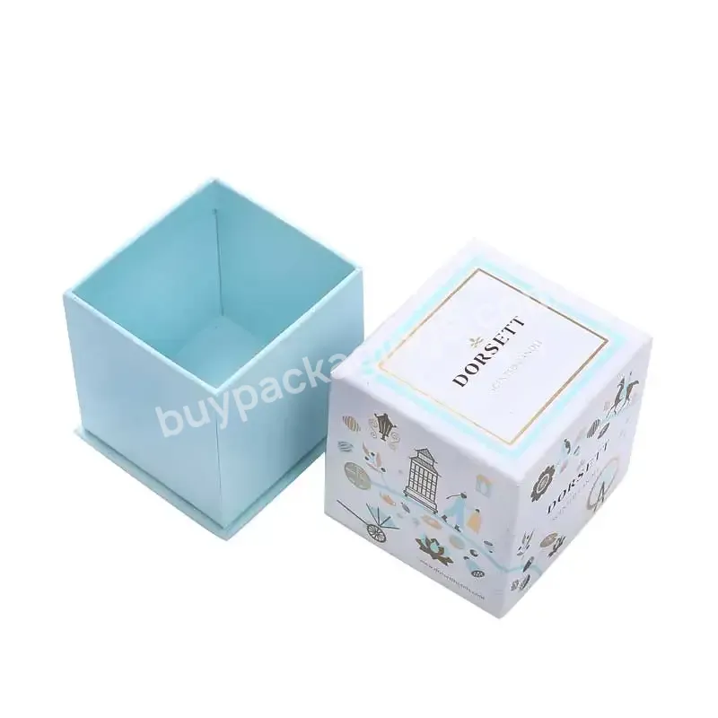 Luxury Customised Two Piece Rigid Packaging Square Paperboard Neck Top Bottom Candle Gift Box - Buy Luxury Candle Packaging Boxes,Candle Gift Box,Candle Box Packaging.