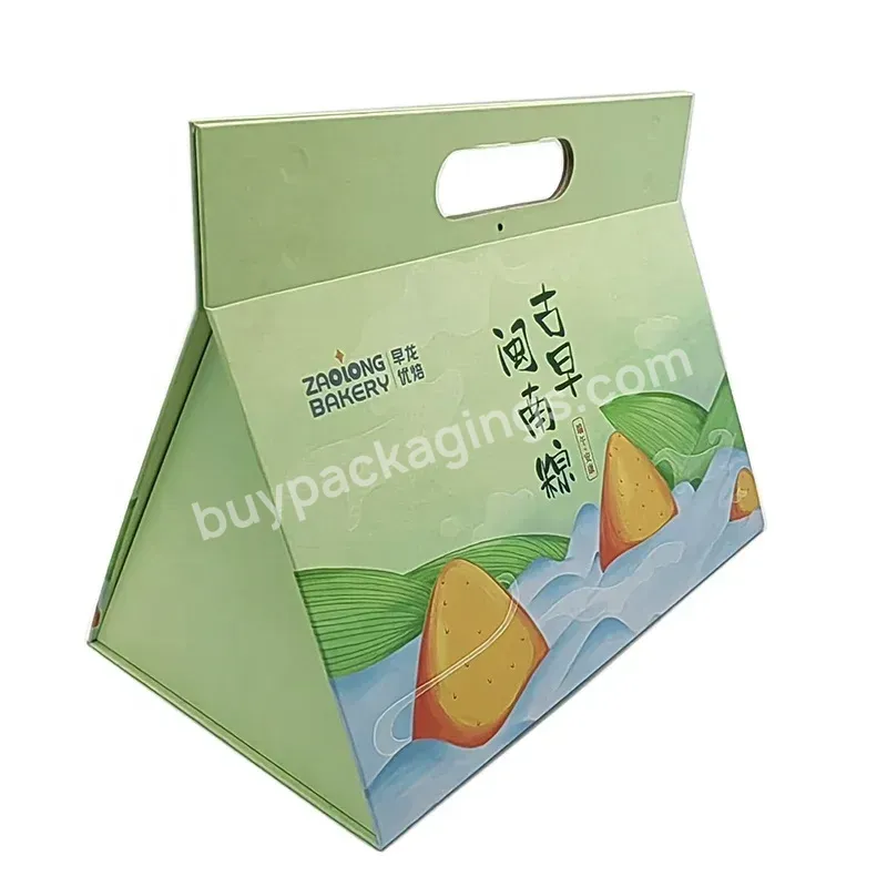New Arrival Factory Triangle Handbag Shape Magnet Closure Folding Rigid Cardboard Gift Packaging Box With Custom Logo - Buy Magnet Closure Box,Gift Box With Custom Logo,Rigid Paper Gift Box.